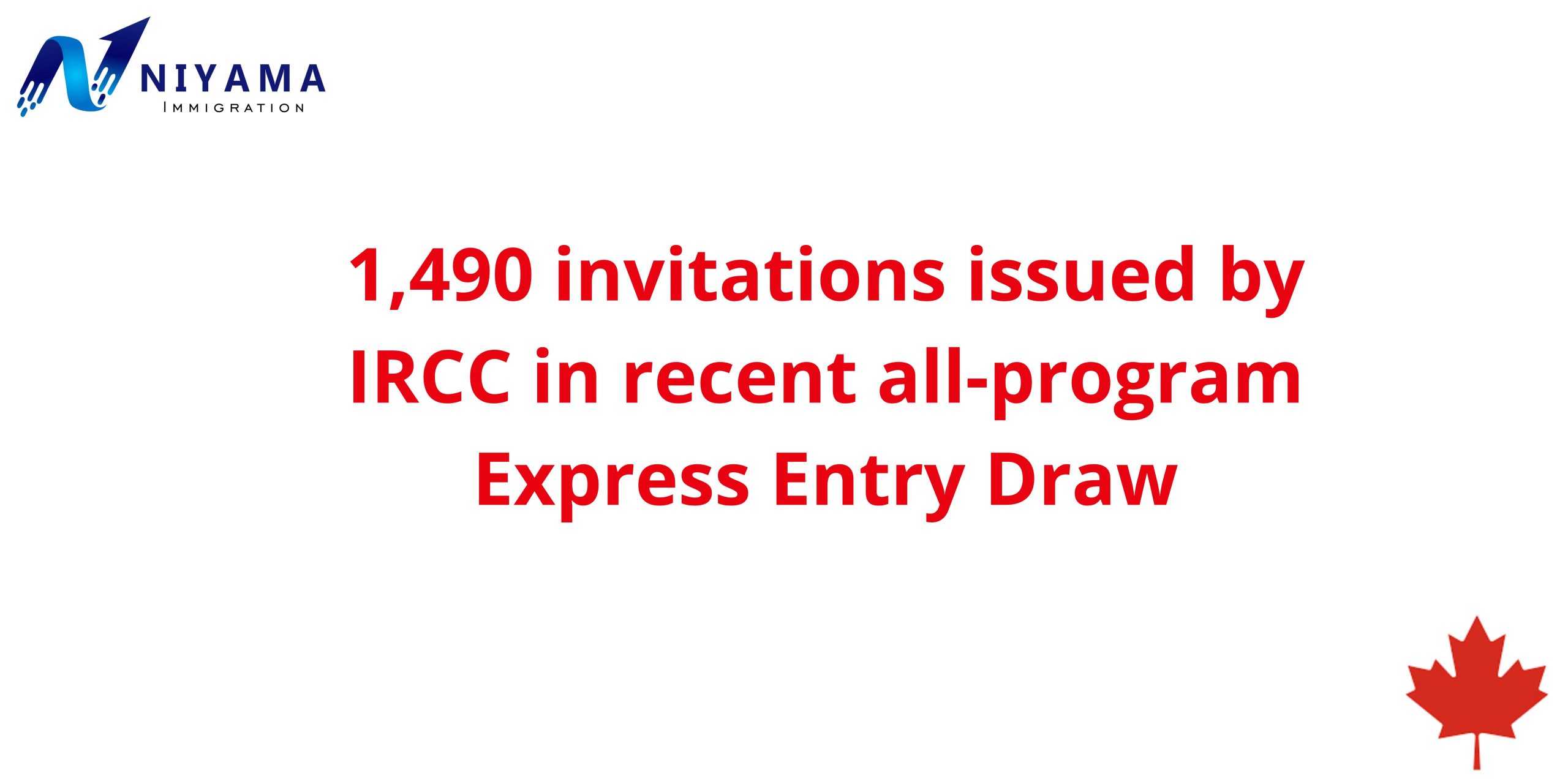 Express Entry Draw: 1,490 New Applications Invited