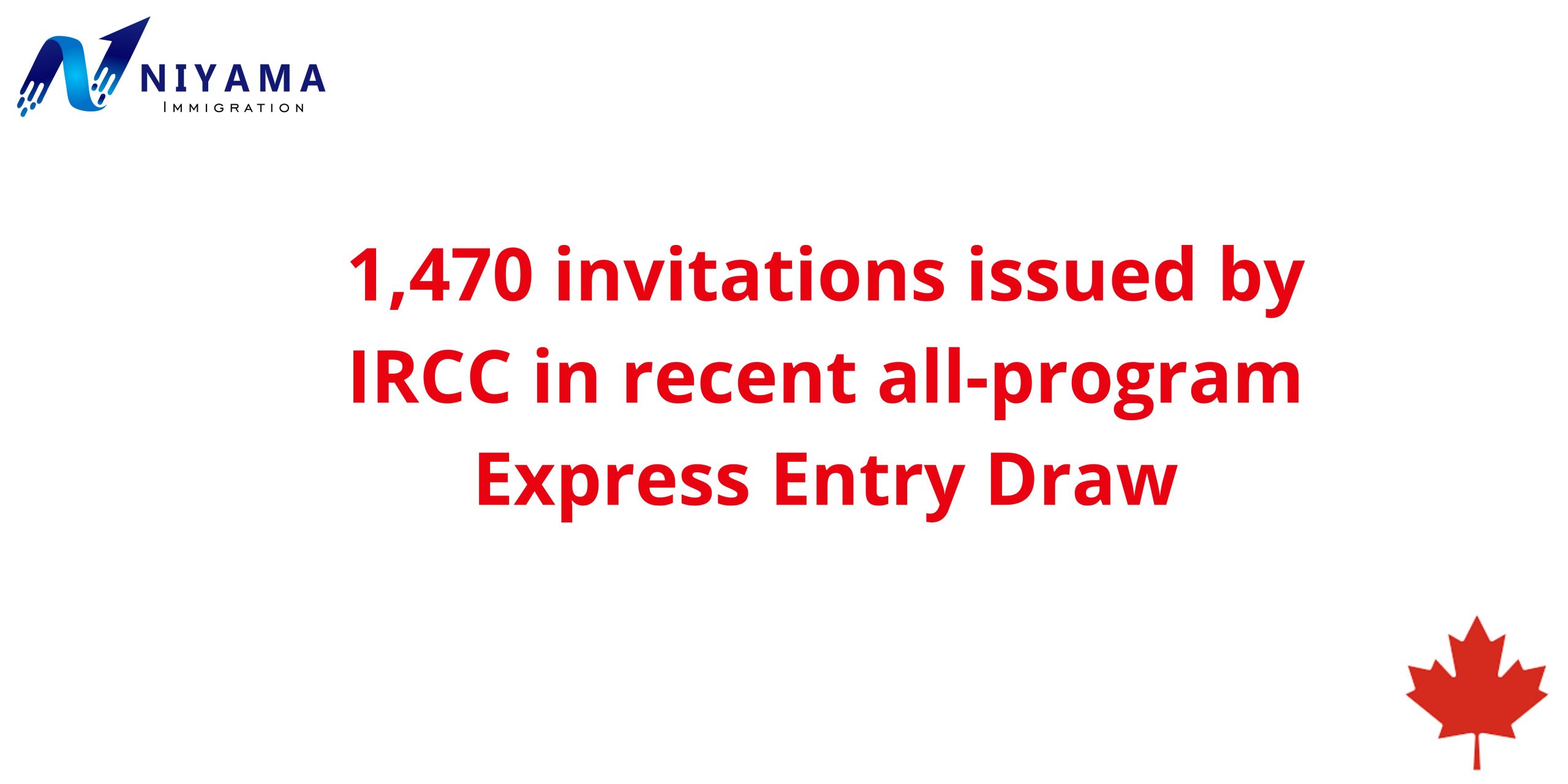 Express Entry Draw: 1,470 New Applications Invited