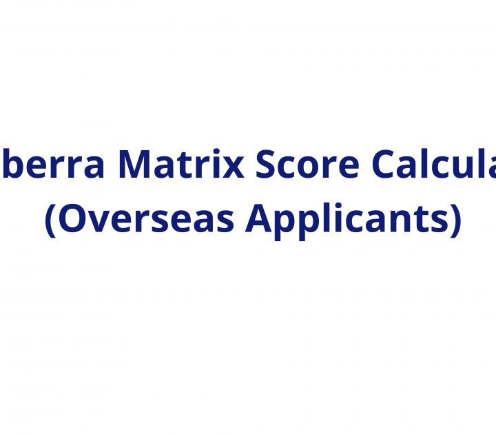 canberra matrix score calculator